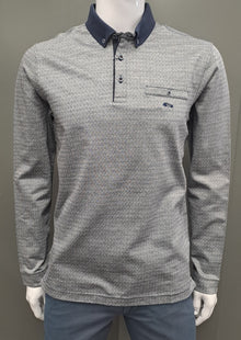 Dario Beltran Long Sleeve Polo Shirt 690 - Navy
