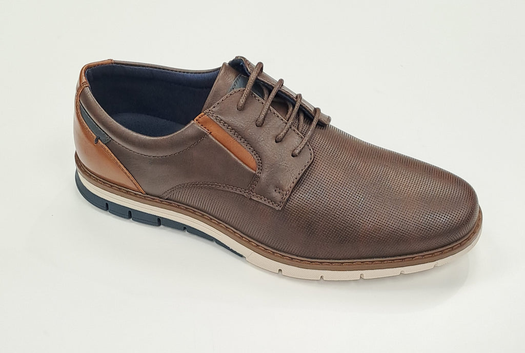 Pope Mens Normandy Laced Shoe - Walnut