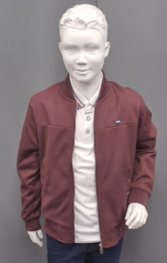 Boys Diesel Dunmore Casual Jacket  - Burgundy