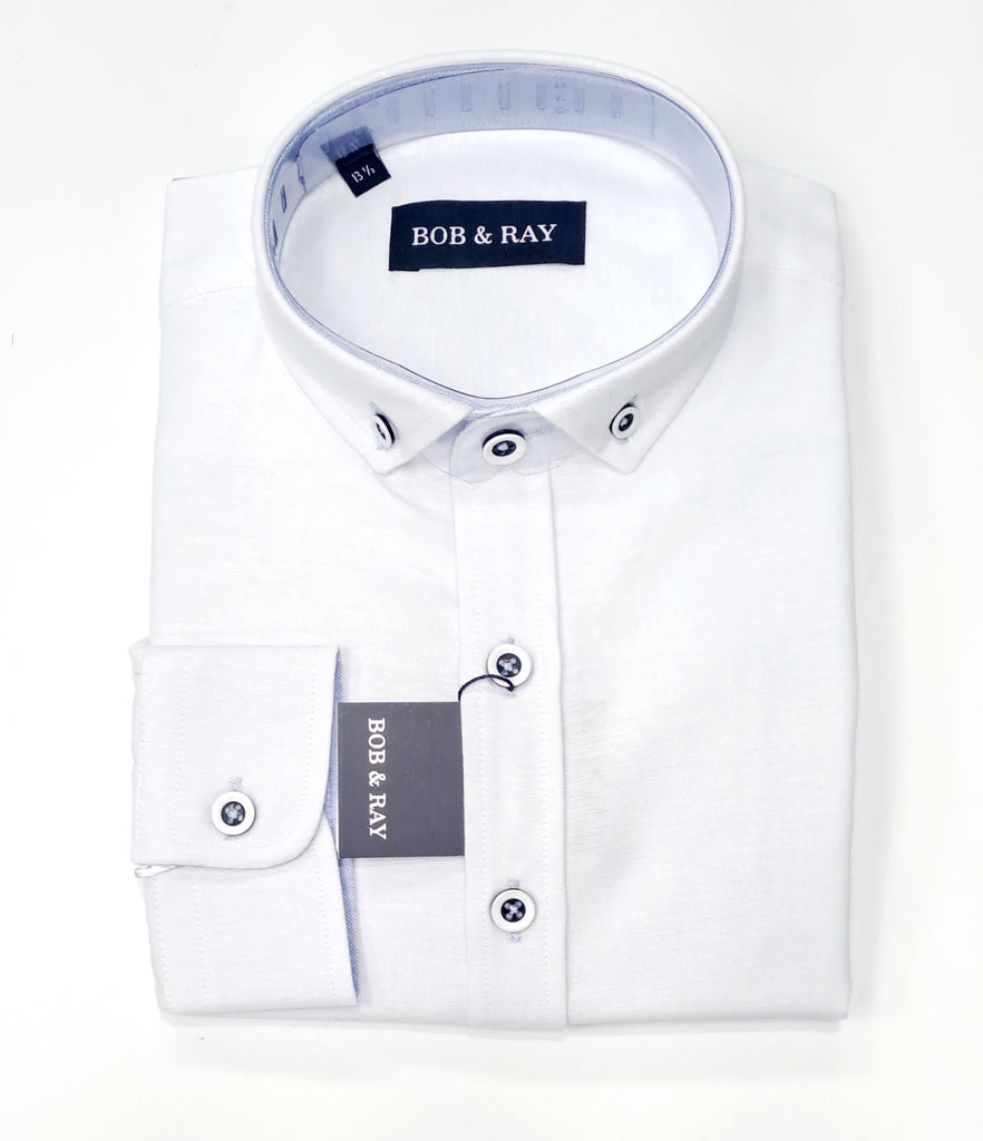 Boys Bob & Ray Oxford Casual Shirt - White