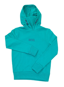 Boys Diesel Samuel Pull Over Hoodie - Teal