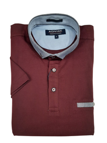 Advise Short Sleeve Polo Shirt 298 - Burgundy
