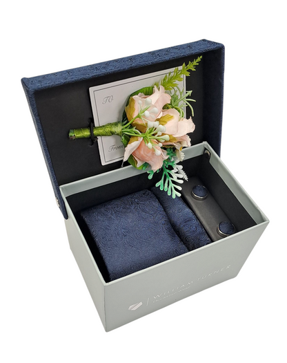 William Turner Paisley Gift Set - Navy