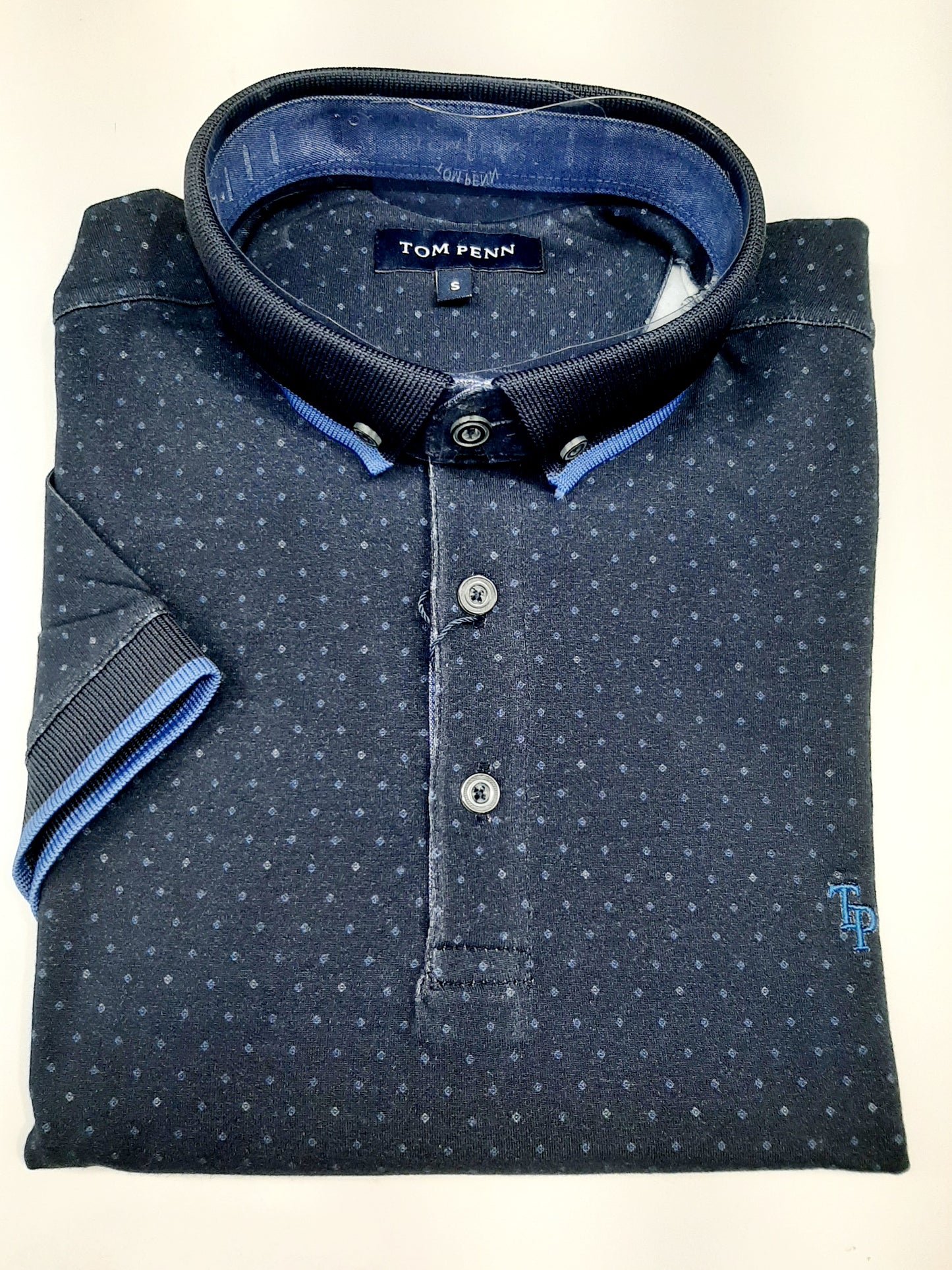 Tom Penn Short Sleeve Polo Shirt TPP-962-Navy