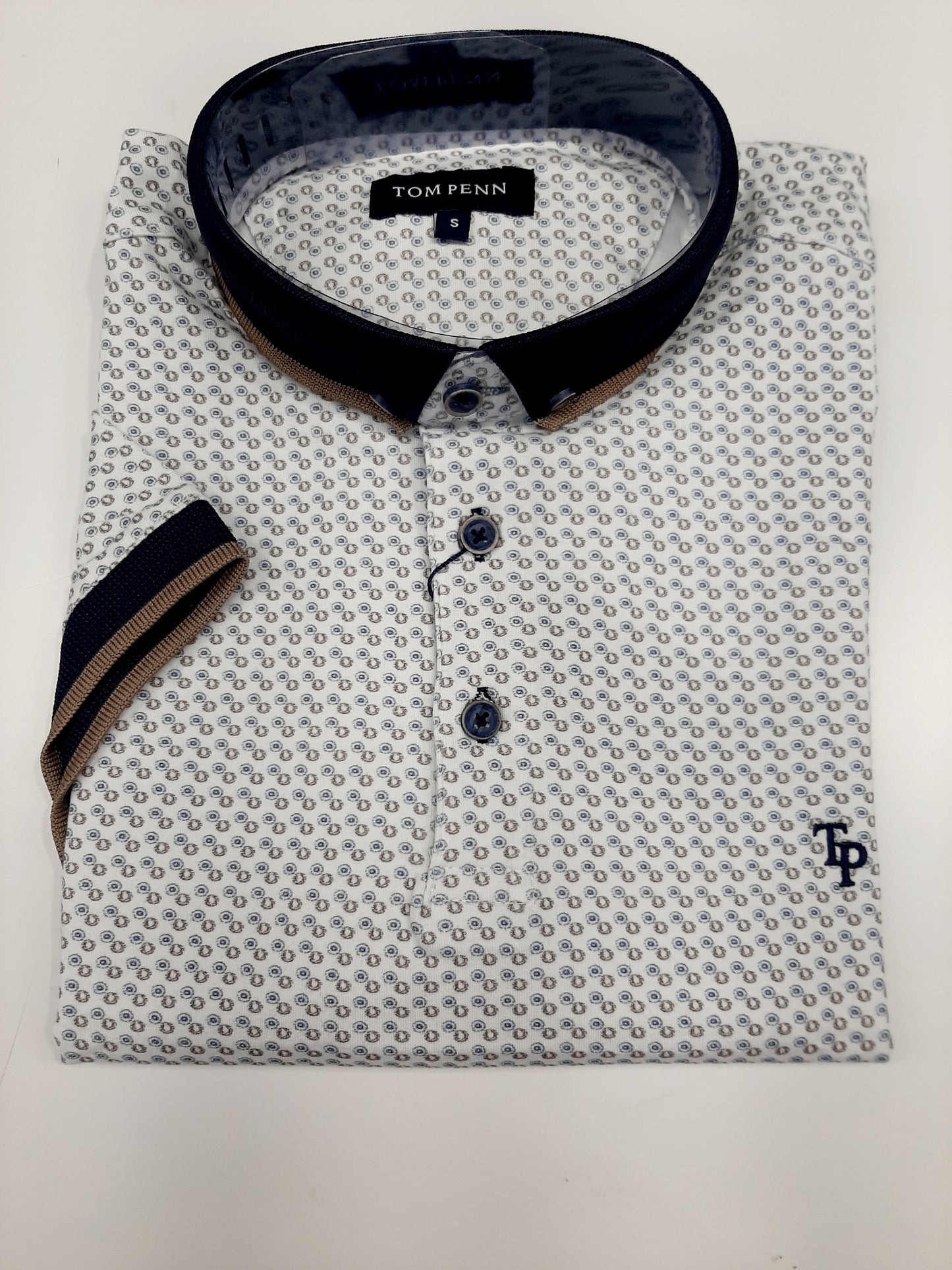 Tom Penn Short Sleeve Polo Shirt TPP-963-White