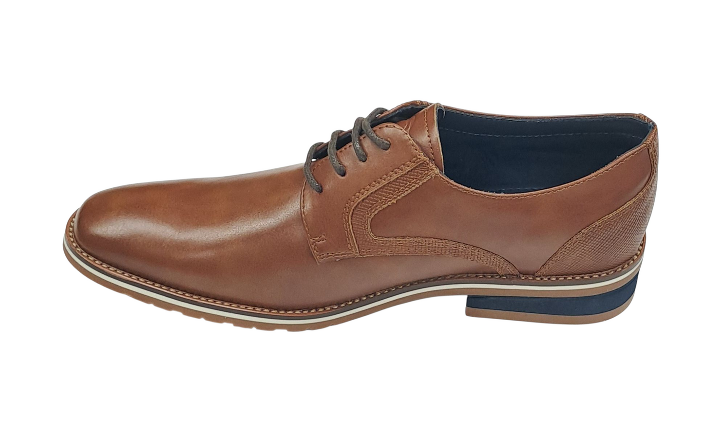 Pope Mens Maruia Laced Smart Casual Shoe - Cognac
