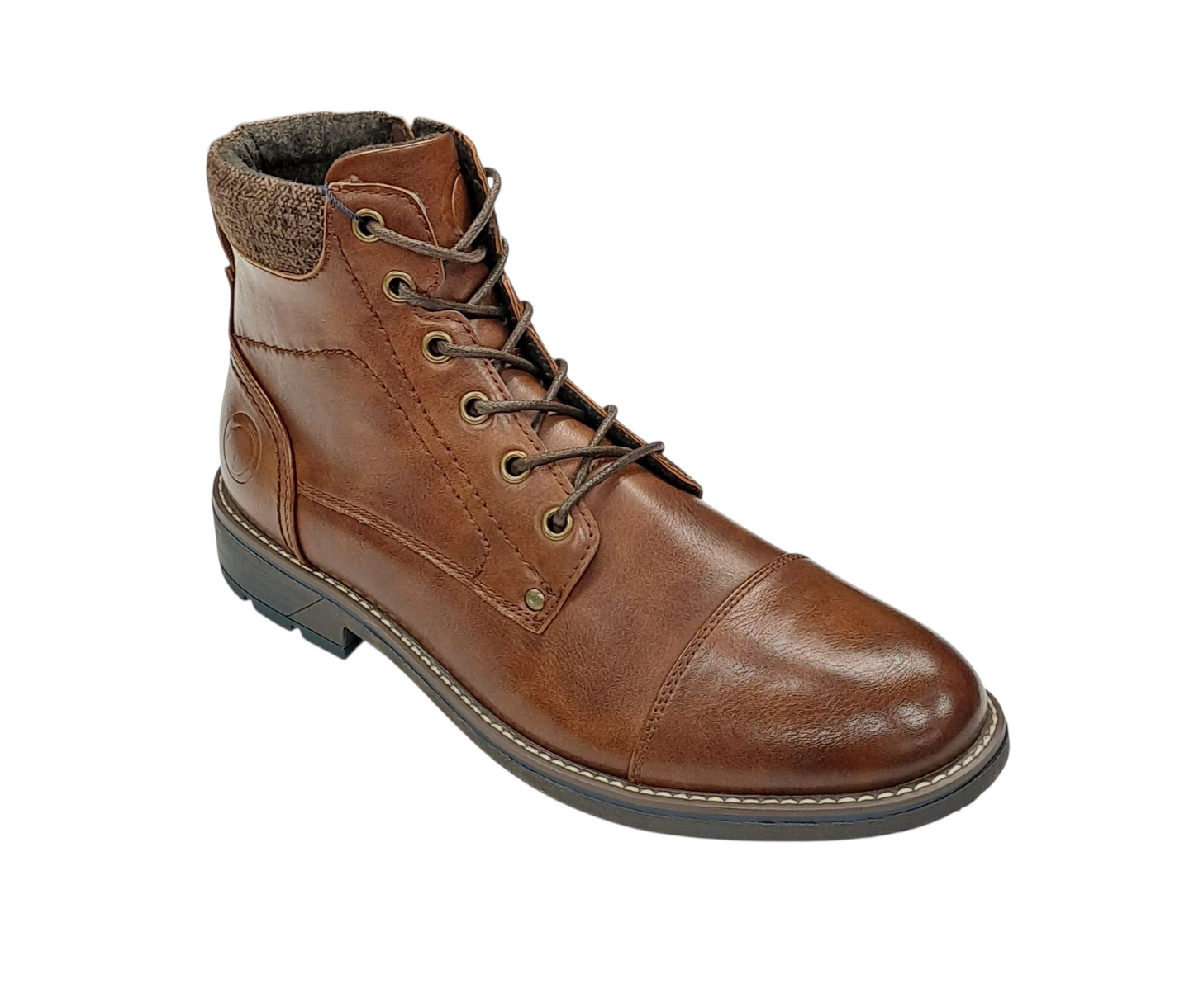 Pope Mens Fencourt Laced Boots - Burnt Cognac