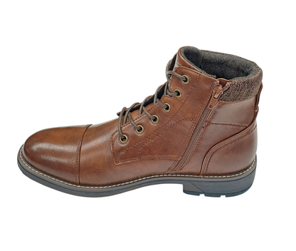 Pope Mens Fencourt Laced Boots - Burnt Cognac
