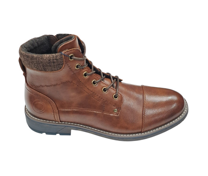 Pope Mens Fencourt Laced Boots - Burnt Cognac