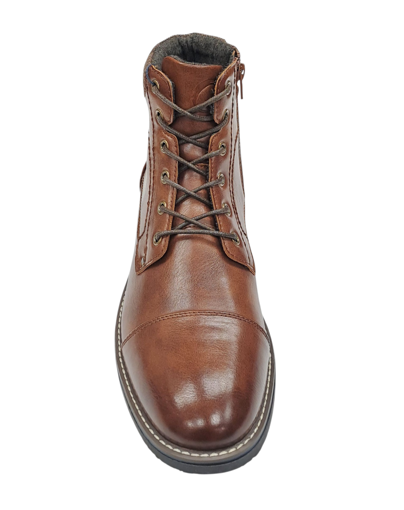Pope Mens Fencourt Laced Boots - Burnt Cognac