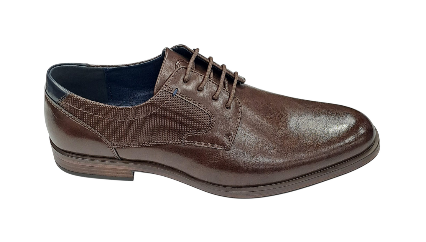 Pope Mens Kirwee Laced Smart Casual Shoe - Walnut