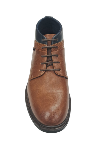 Pope Shelly Mataura Lace Up Casual Boots - Cognac