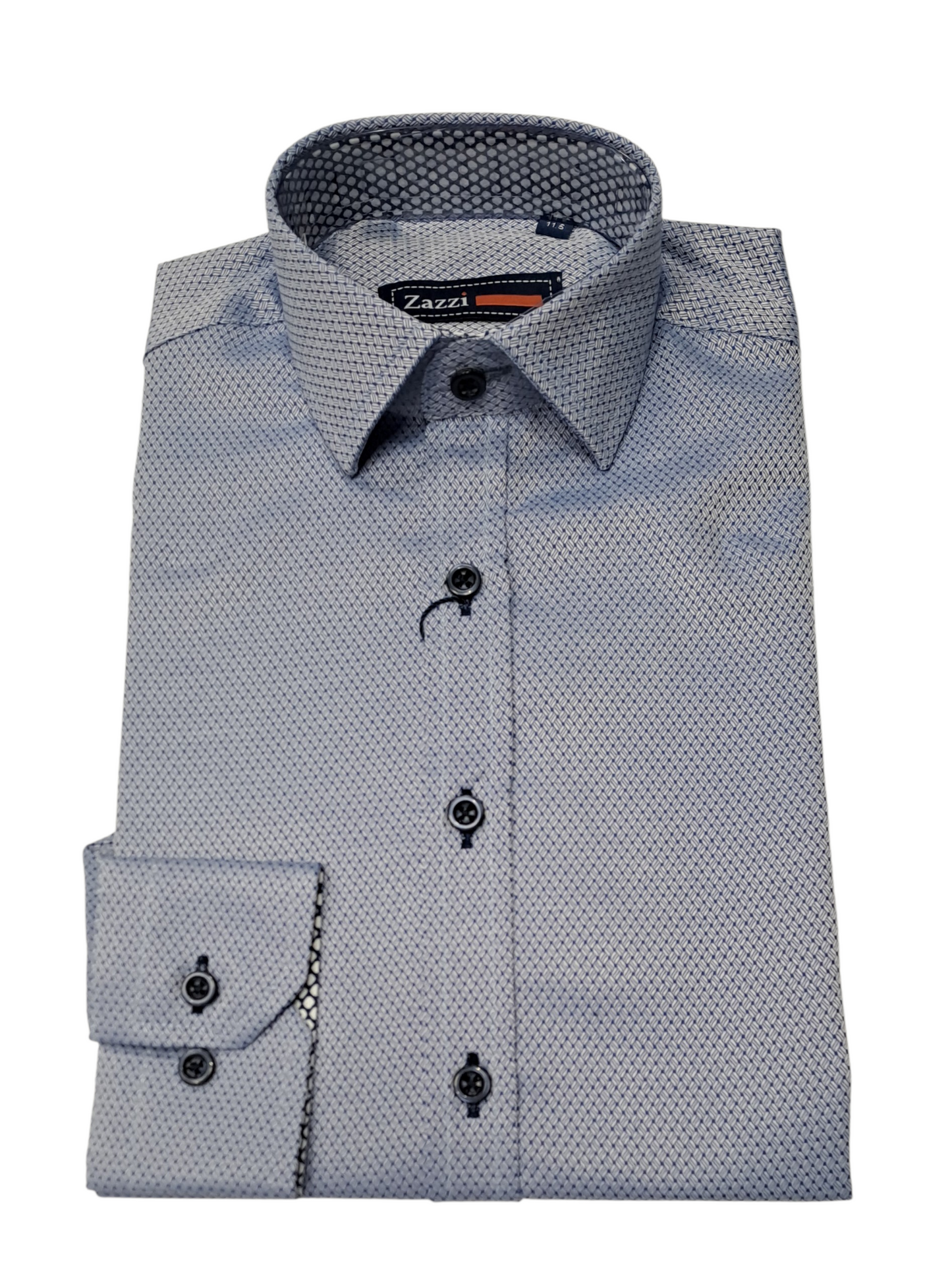 Boys Zazzi Long Sleeve Dress Shirt - Navy