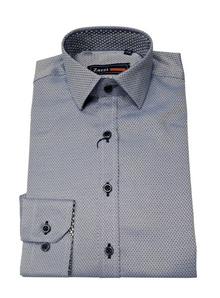 Boys Zazzi Long Sleeve Dress Shirt - Navy