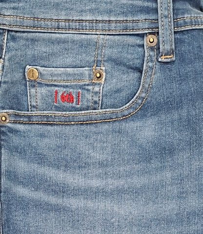 6th Sense Colorado Relaxed Fit Stretch Jeans - Azure