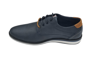Boys Ninety 78 Laced Smart Casual Shoe - Navy