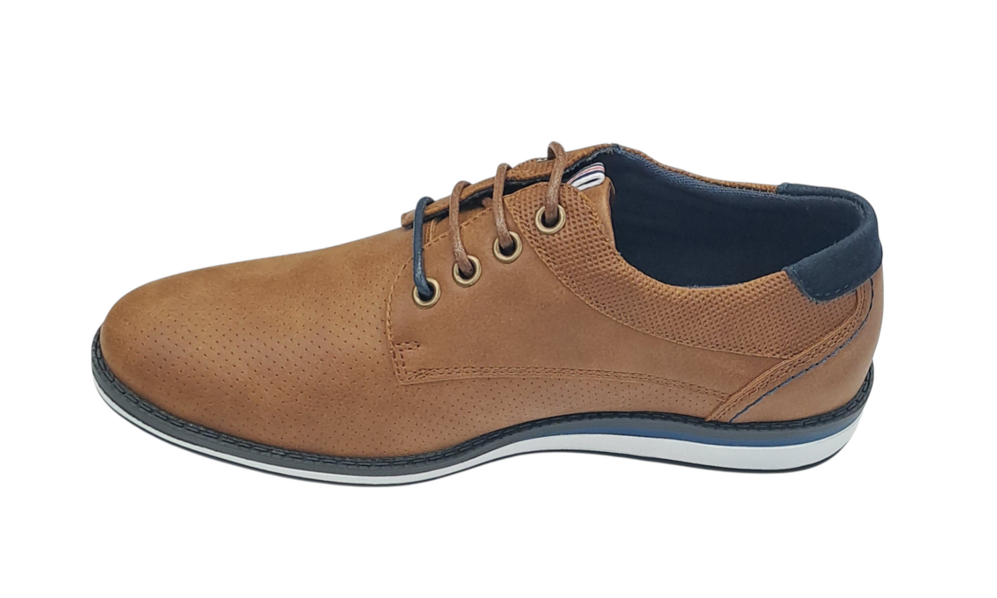 Boys Ninety 78 Laced Smart Casual Shoe - Brown