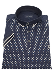 Tom Penn Short Sleeve Polo Shirt TPP - 978 - Navy