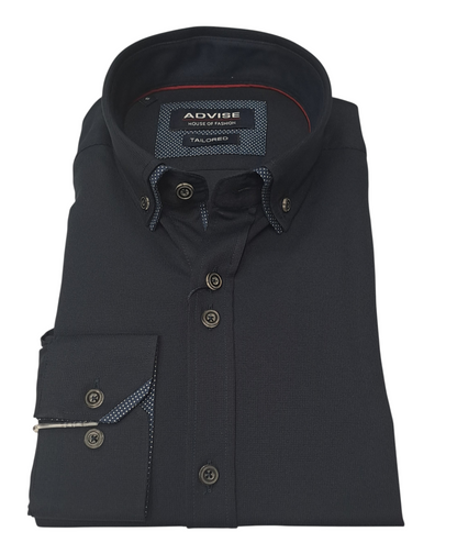 Advise House Of Fashion Long Sleeve Shirt AD-896 - Navy