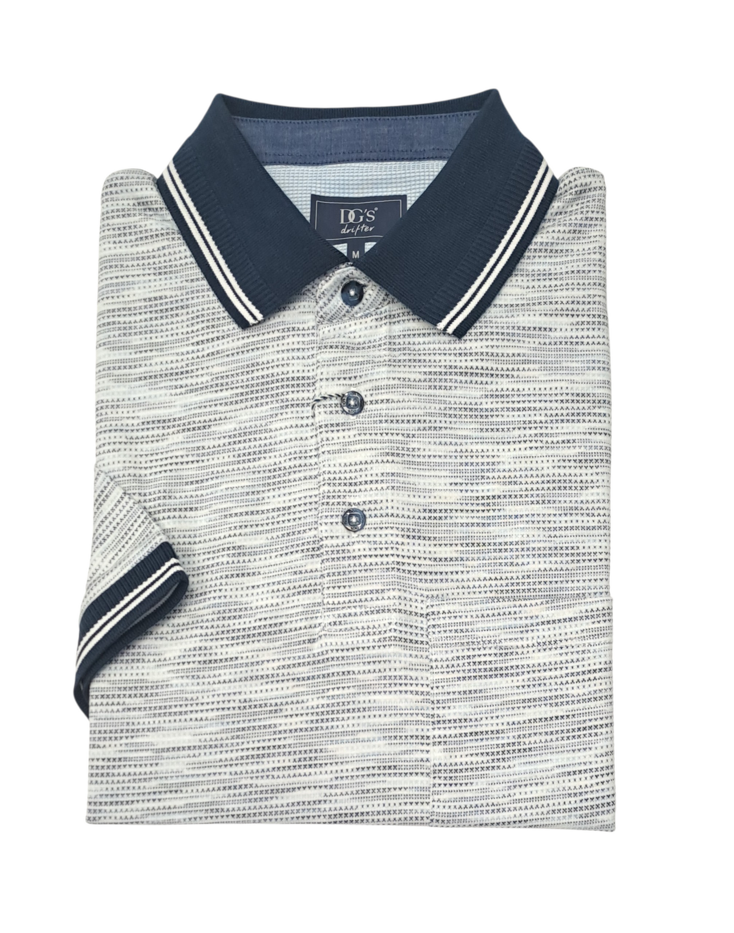 Daniel Grahame Short Sleeve 3 Button Polo Shirt - Navy