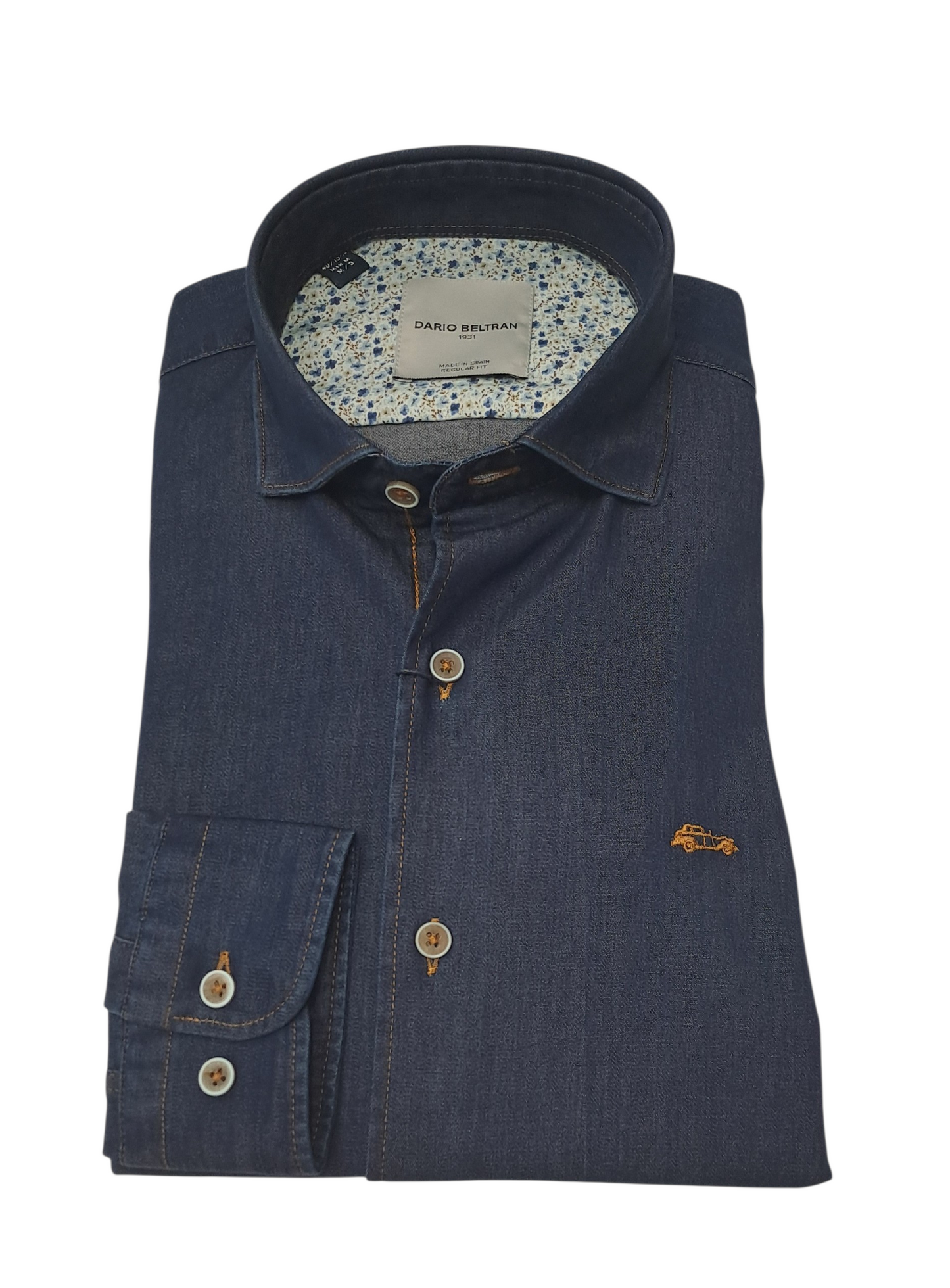 Dario Beltran Tenor Long Sleeve Casual Shirt - Navy