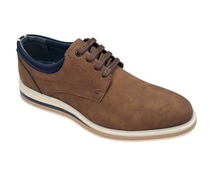 Pope Mens Edendale Laced Smart Casual Shoe - Cognac