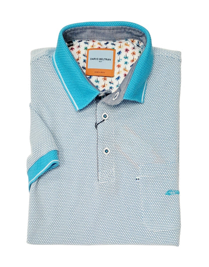 Dario Beltran Short Sleeve Polo - Teal
