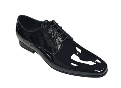 Escape Arctic Fox Patent Black Dress Shoe - Black