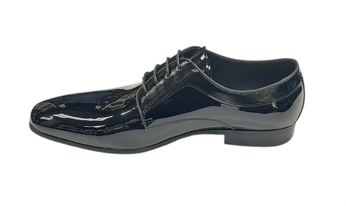 Escape Arctic Fox Patent Black Dress Shoe - Black