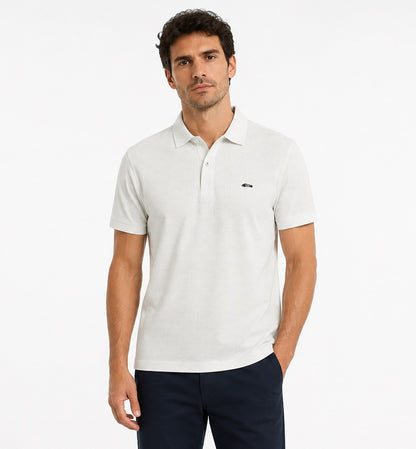 Dario Beltran Short Sleeve Polo - Blue/Beige