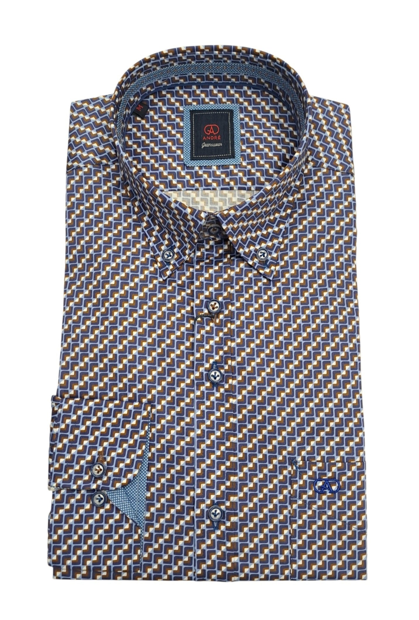 Andre Galvin Long Sleeve Casual Shirt - Tan