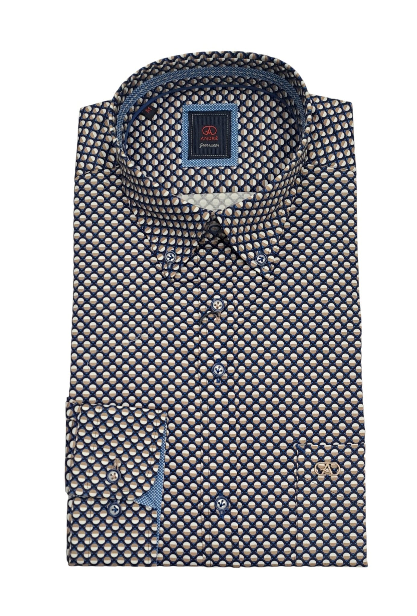 Andre Murphy Long Sleeve Casual Shirt - Beige