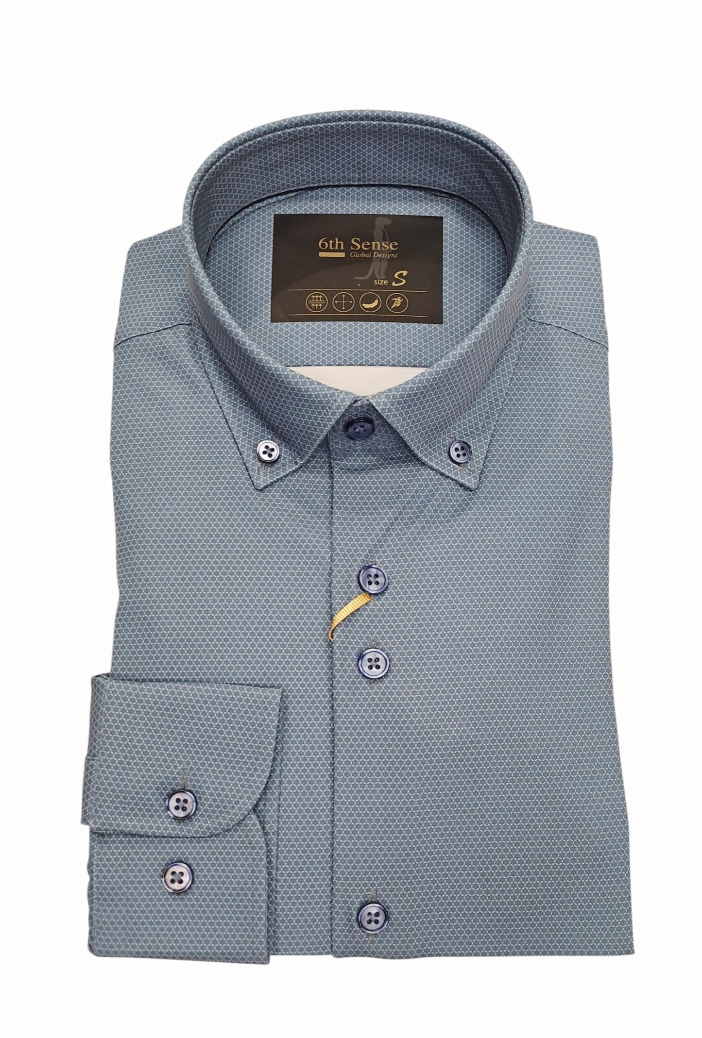 6th Sense Button Down Performance Shirt - 19 Ashley Blue
