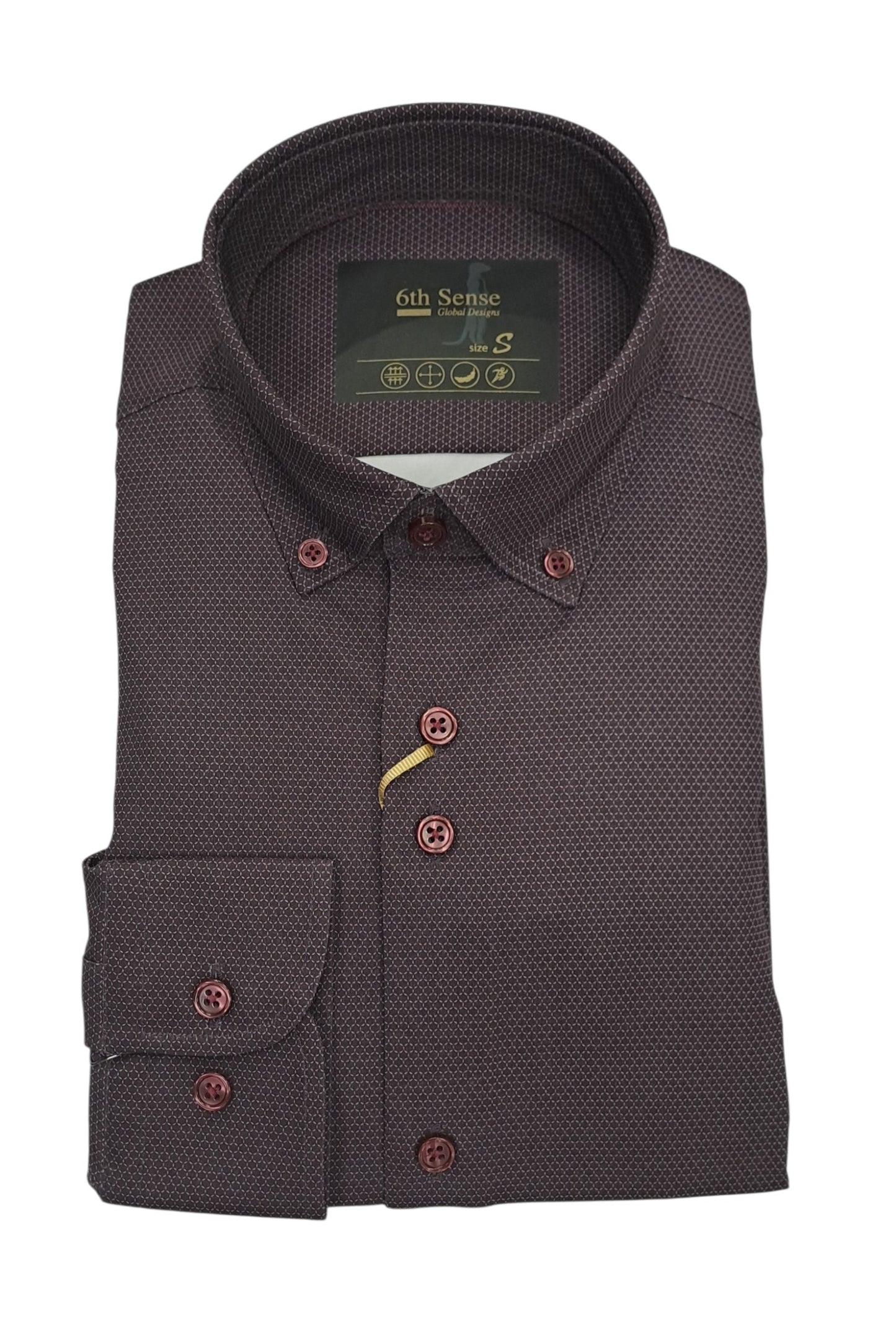 6th Sense Button Down Performance Shirt - Potent Purple