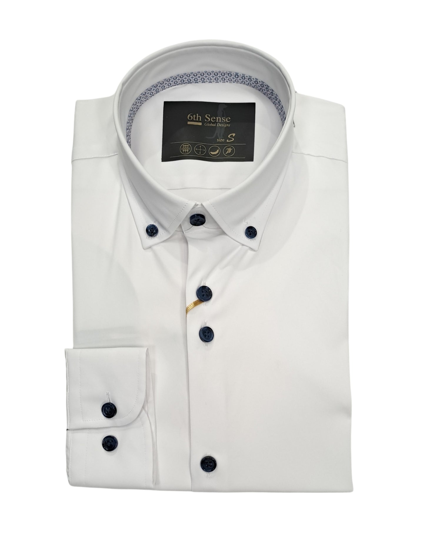 6th Sense Button Down Travel Shirt - White
