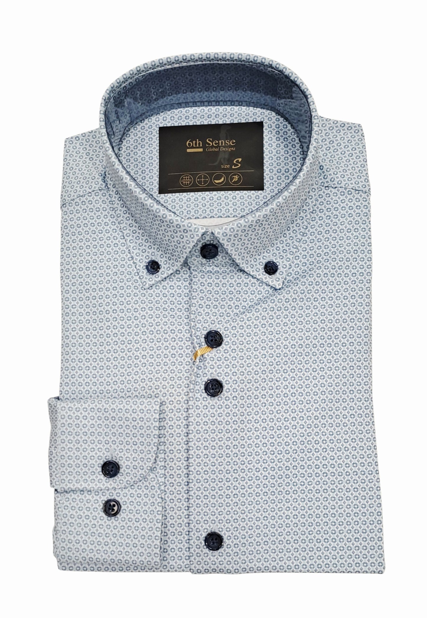 6th Sense Button Down Performance Shirt 3 - Blue