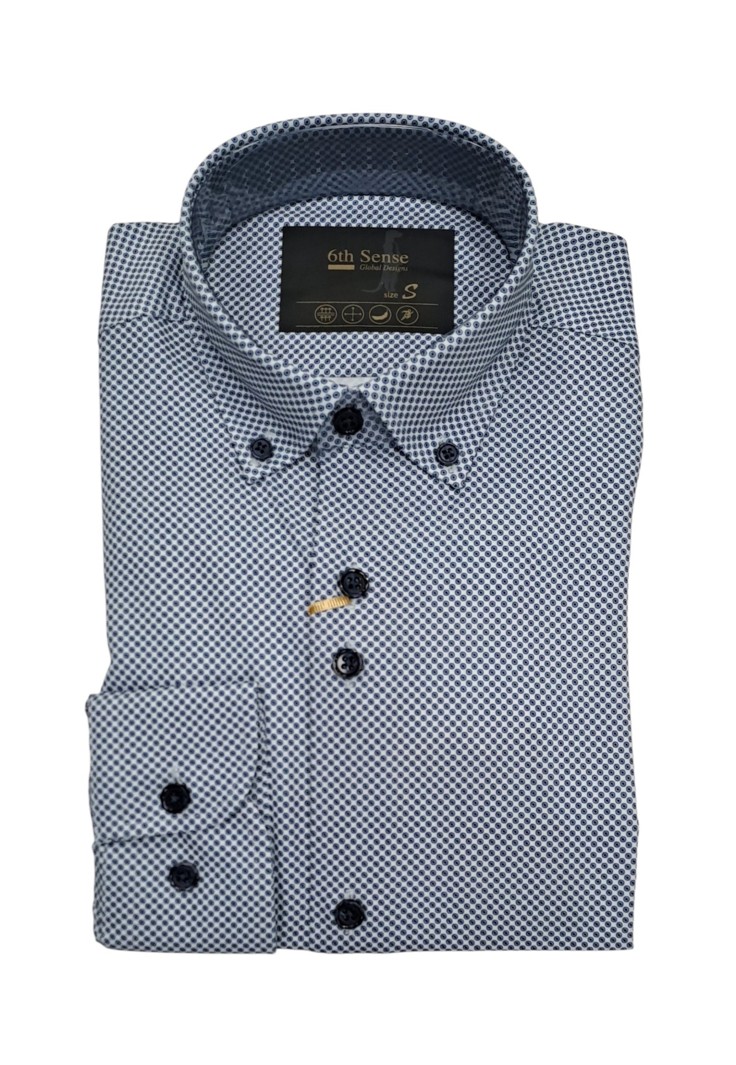 6th Sense Button Down Performance Shirt - Dress Blue