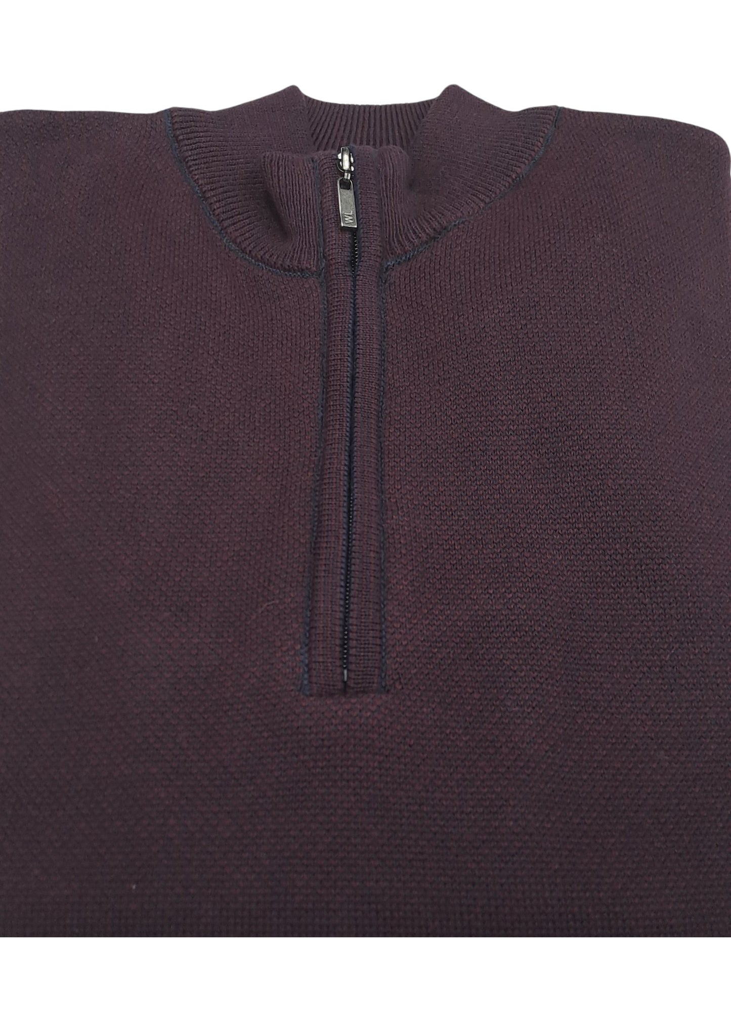 White Label Taylor Half Zip Sweater - Burgundy