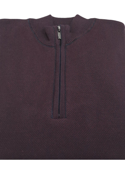 White Label Taylor Half Zip Sweater - Burgundy