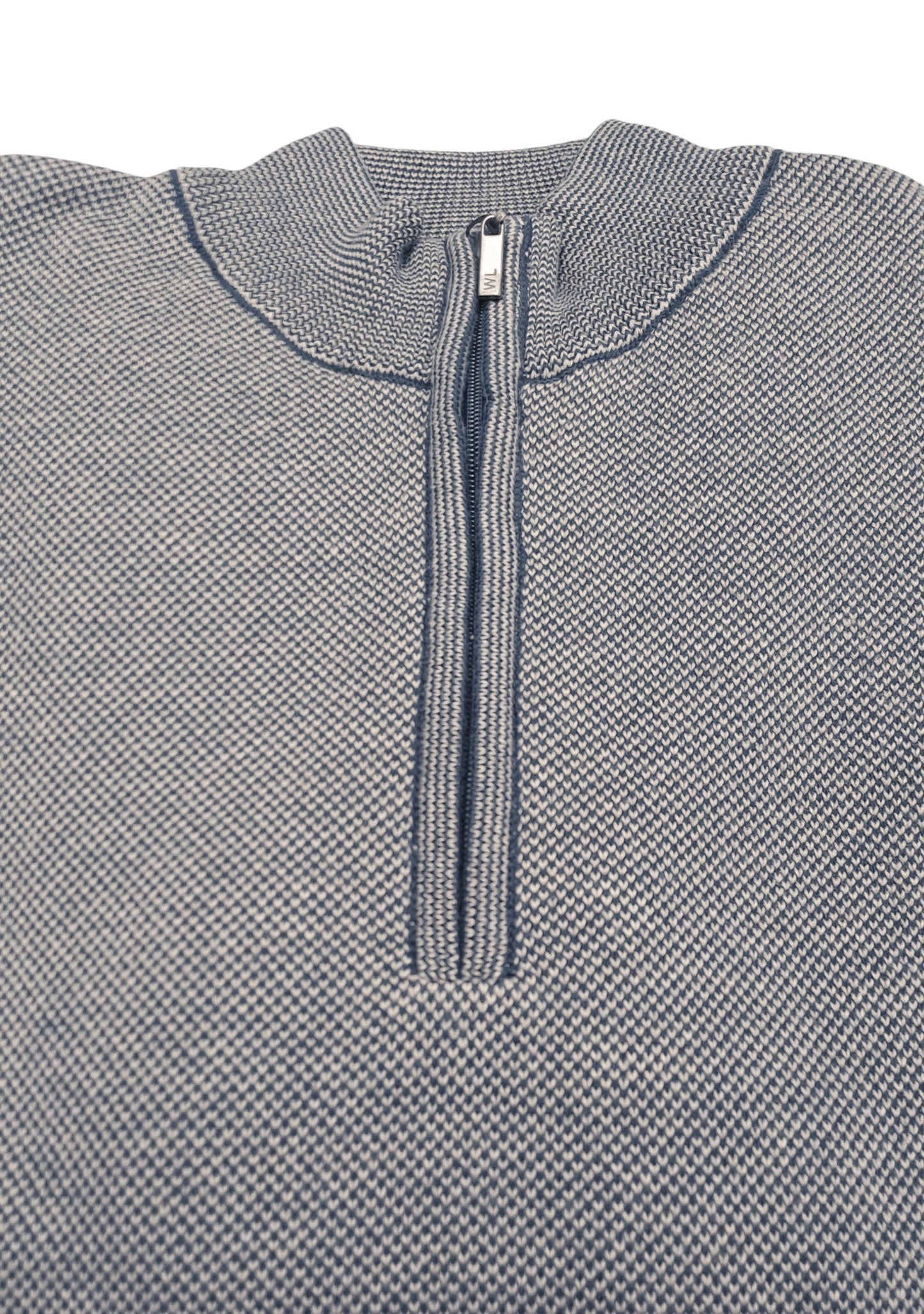 White Label Taylor Half Zip Sweater - Mid Blue