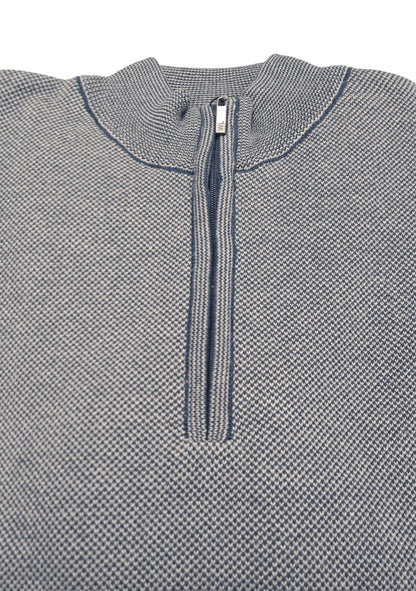 White Label Taylor Half Zip Sweater - Mid Blue