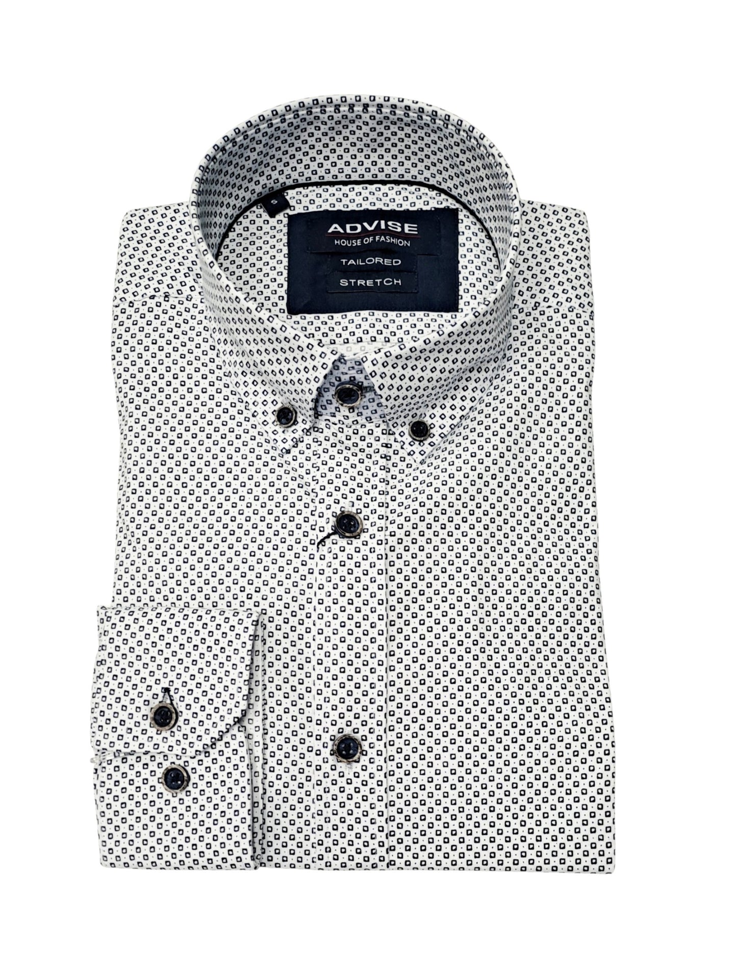 Advise House Of Fashion Long Sleeve Shirt AD-927 - White