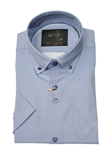 6th Sense Performance Short Sleeve Casual Shirt - 24 Blue Rain