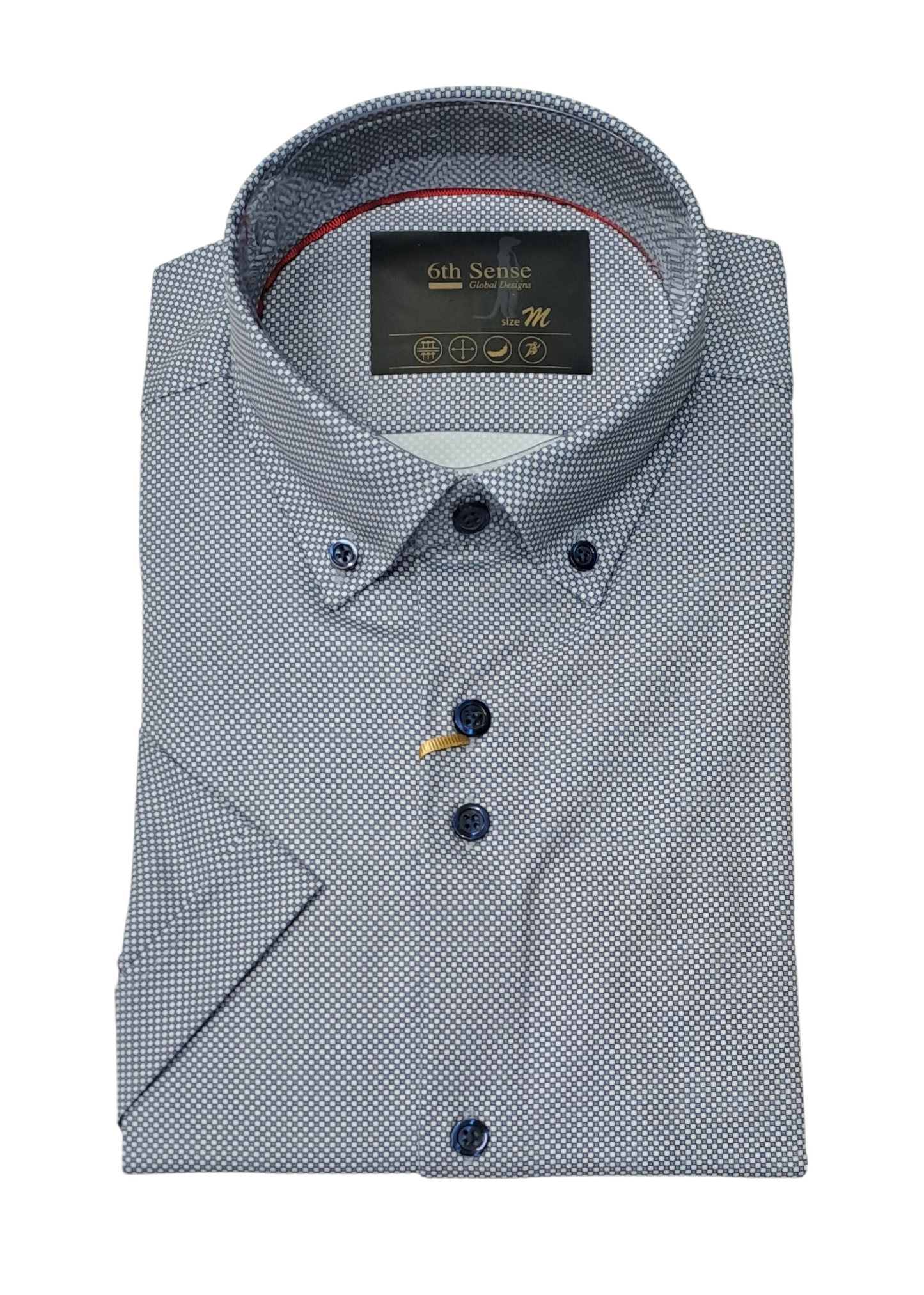 6th Sense Performance Short Sleeve Casual Shirt - 25 Navy