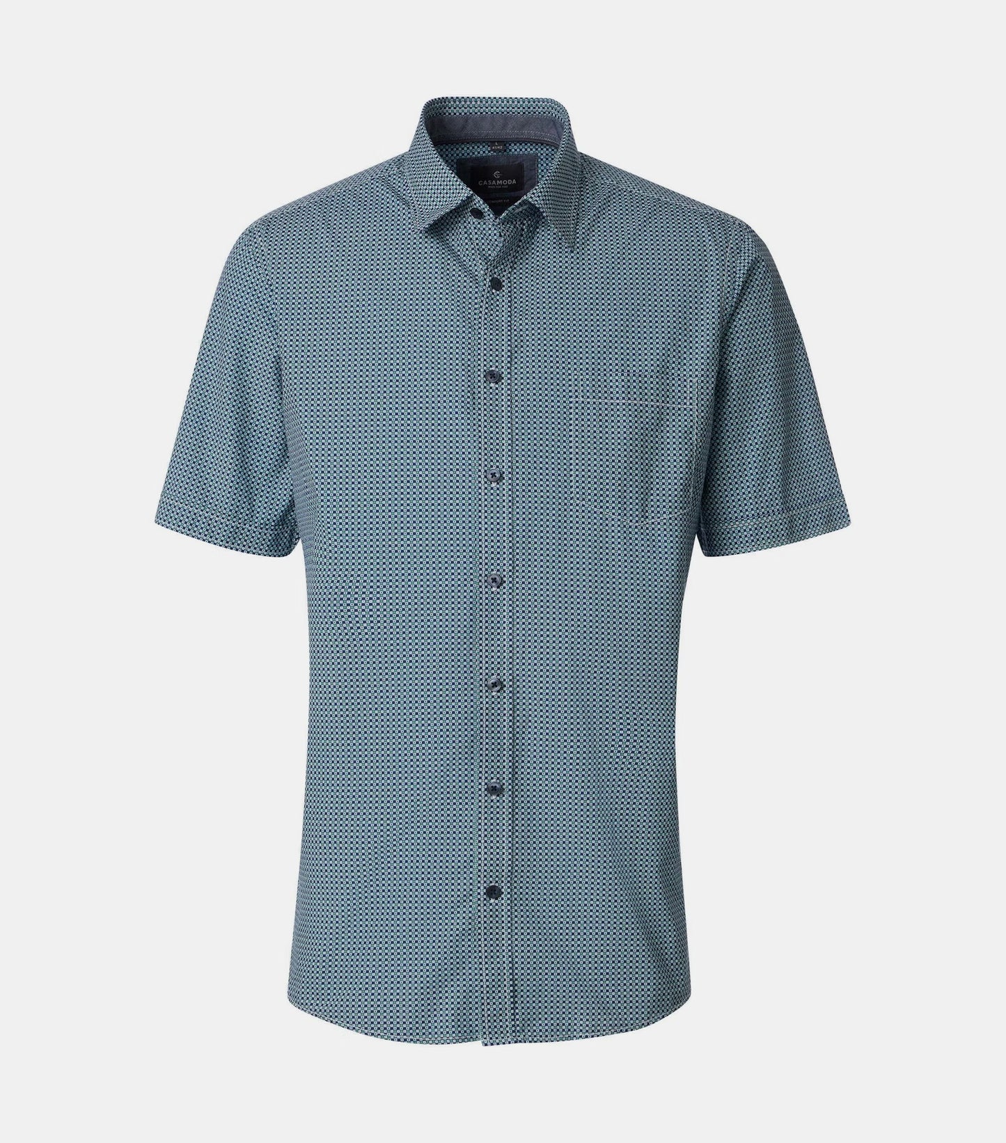 Casa Moda Short Sleeve Casual Shirt 300 - Green