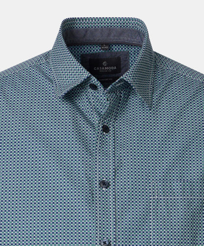 Casa Moda Short Sleeve Casual Shirt 300 - Green