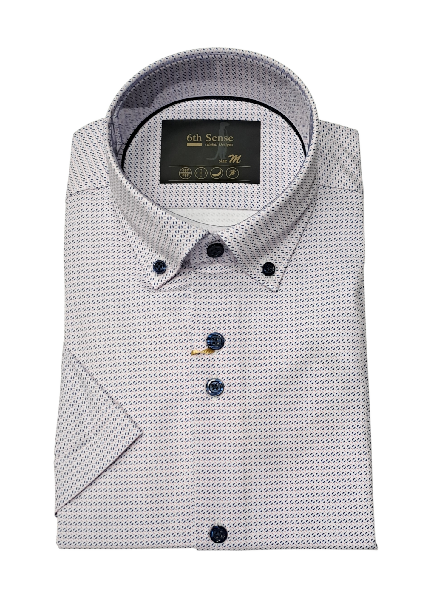 6th Sense Performance Short Sleeve Casual Shirt - 33 Pink