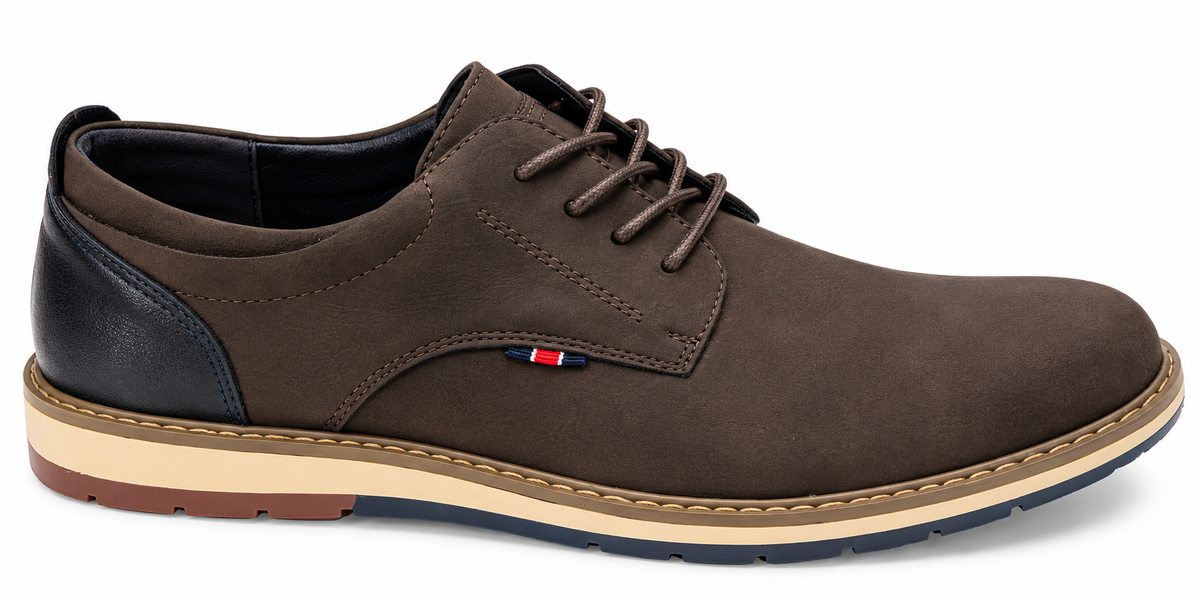 Pope Mens Greymouth Smart Casual Shoe - Walnut