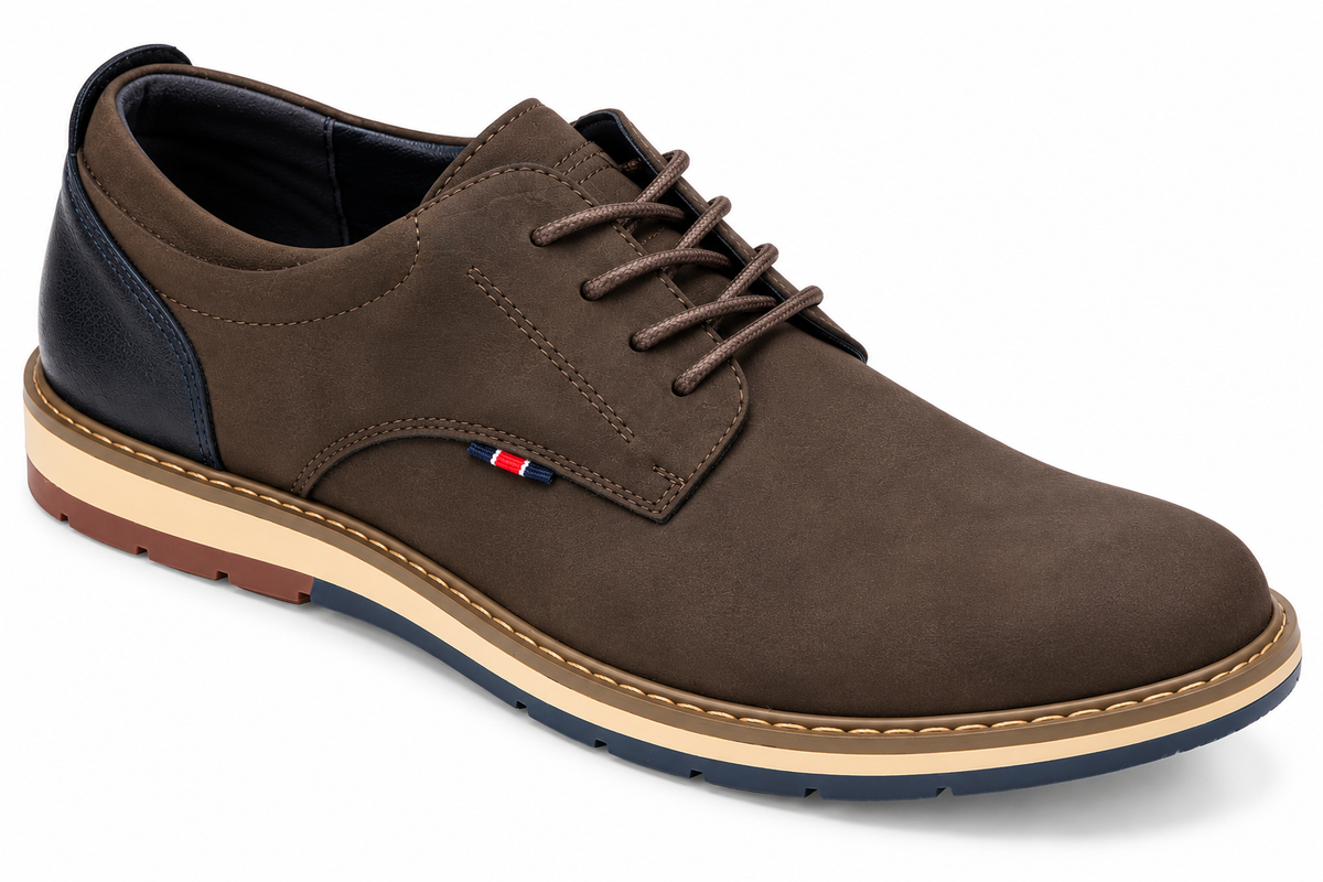 Pope Mens Greymouth Smart Casual Shoe - Walnut