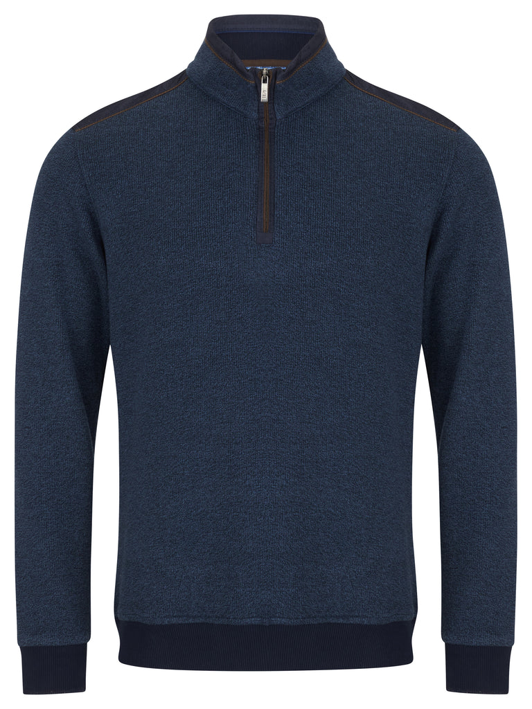 Daniel Grahame Casual Half Zip Sweater 26 - Blue